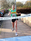 Danielle Hodgkinson (Wallsend Harriers) wins the Brampton to Carlisle 10 mile.